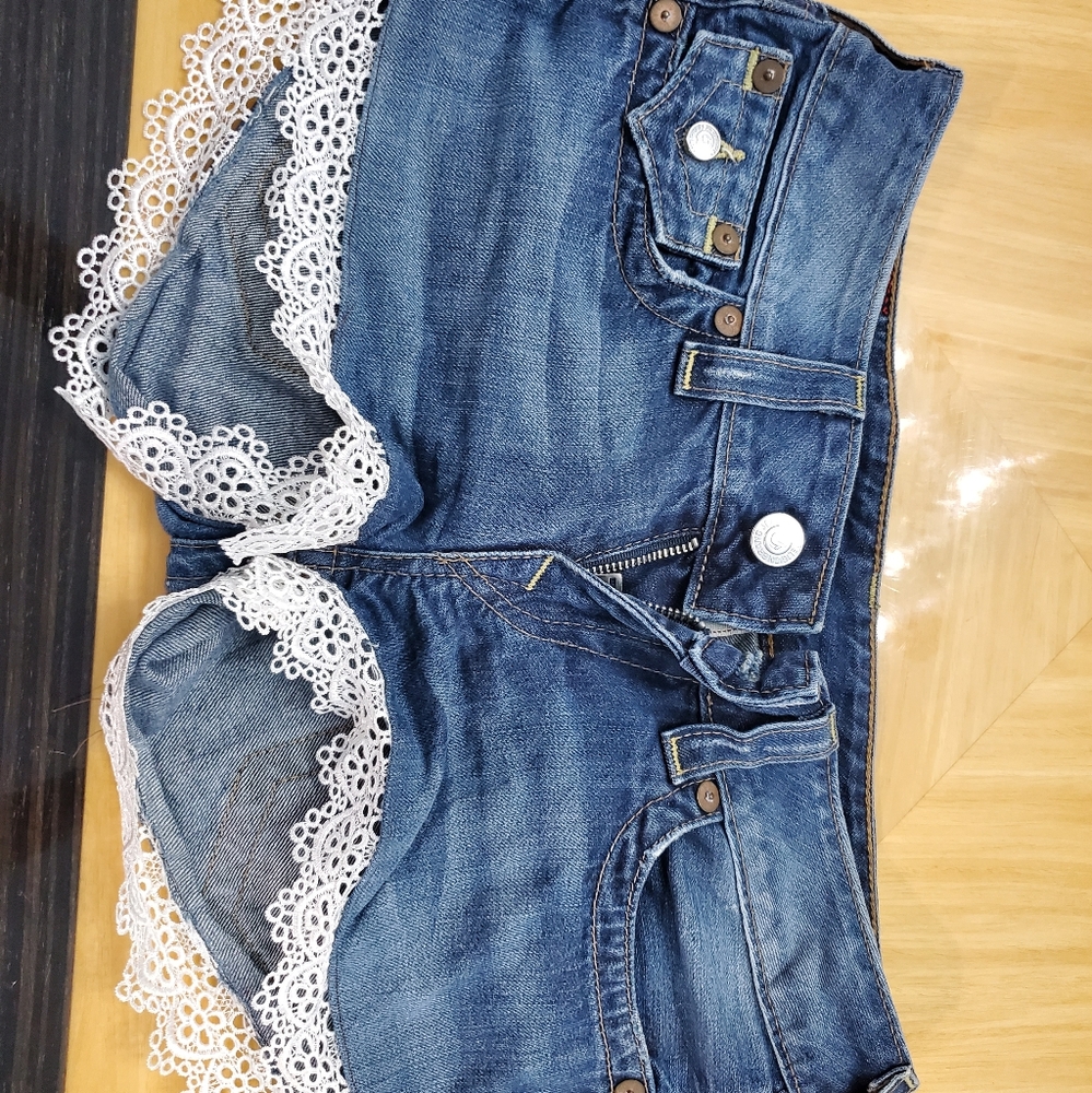 Lace edge shorts